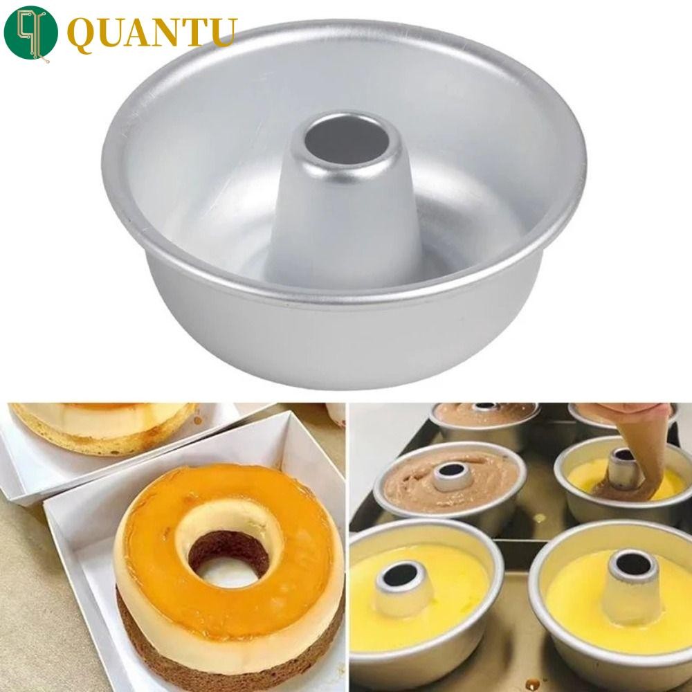 Quantu แม่พิมพ์เค้ก,แหวนอลูมิเนียมเค้กดีบุก,กระทะ Bakeware 6.7-24 ซม.Hollow Non Stick Donuts แม่พิมพ์เบเกอรี่จัมโบ้โดนัท