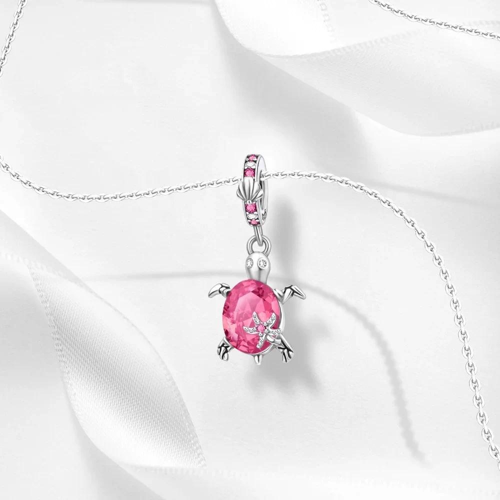 S925 เงินสเตอร์ลิงZirconหัวใจคลิปCharmsดอกไม้Clover Charmเงินสเตอร์ลิงเต่าทะเลลูกปัดFit  CharmsลูกปัดDIYสร้อยข้อมือเดิมเครื่องประดับ ราคา ถูกที่สุด ดีลบีเคเค แกลเลอรีภาพที่ 4