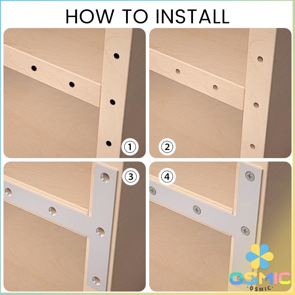 MIC 1 ชิ้น เหล็กฉากยึดปานประตู ฉากเข้ามุม เจาะรู ตัว L ตัว T ขนาด ขนาดต่างๆ Bracket Support Brace - รูปที่ 6