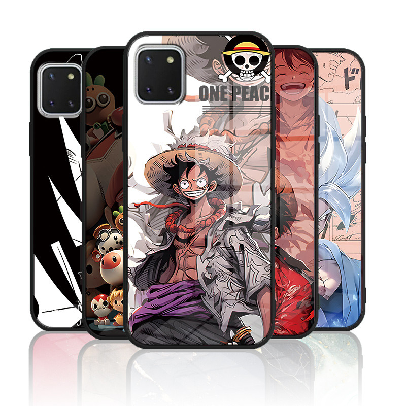 เคสกระจก Samsung galaxy Note 10 lite เคสกระจกนิรภัยฮาร์ดฝาหลังขอบซิลิคอนอ่อน