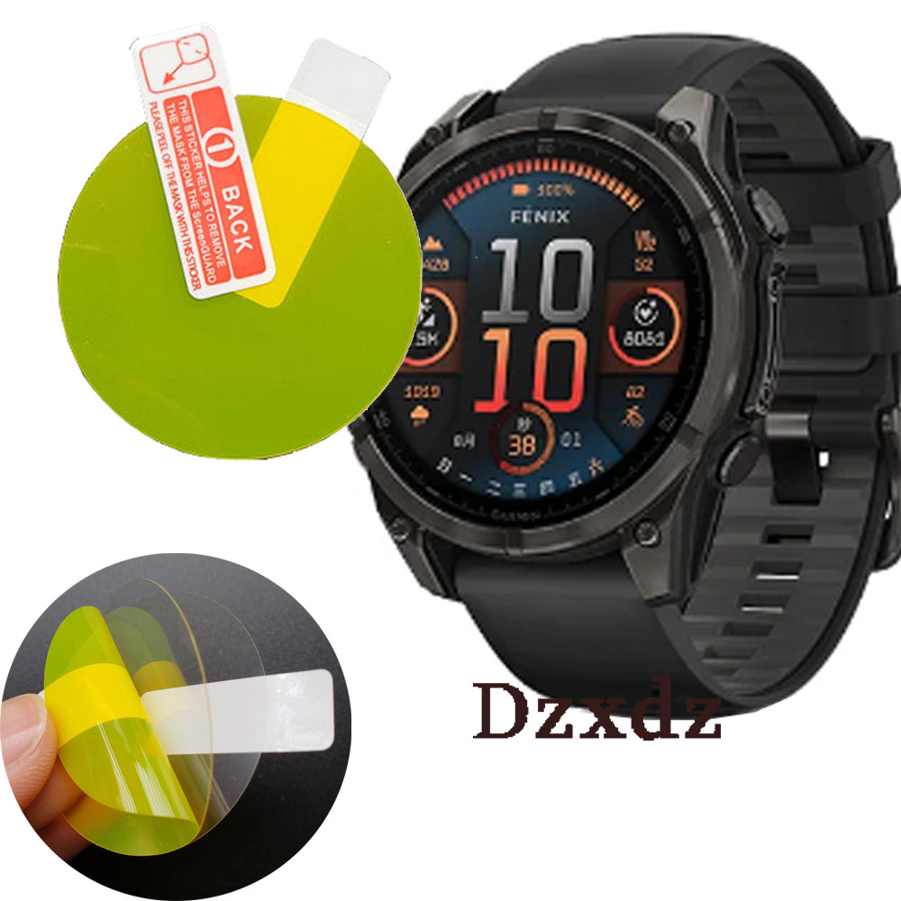 ฟิล์มป้องกันสําหรับ Garmin fenix 8 51MM 47MM 43MM fenix E Water-proof นาฬิกาไม่แก้ว TPU ไฮดรอลิกป้องกันหน้าจอฟิล์ม