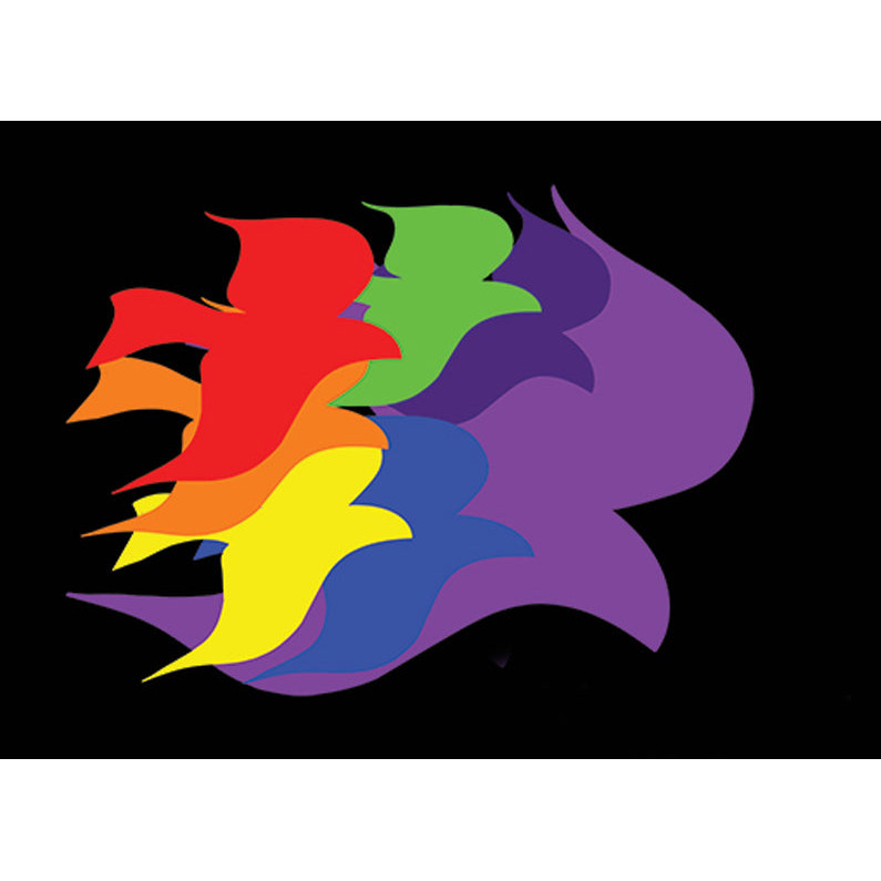 M-quill & L-quill - Creation Holy Spirit (พื้นหลังเข้ม) - ธงผ้าไหม Harbotai พิมพ์