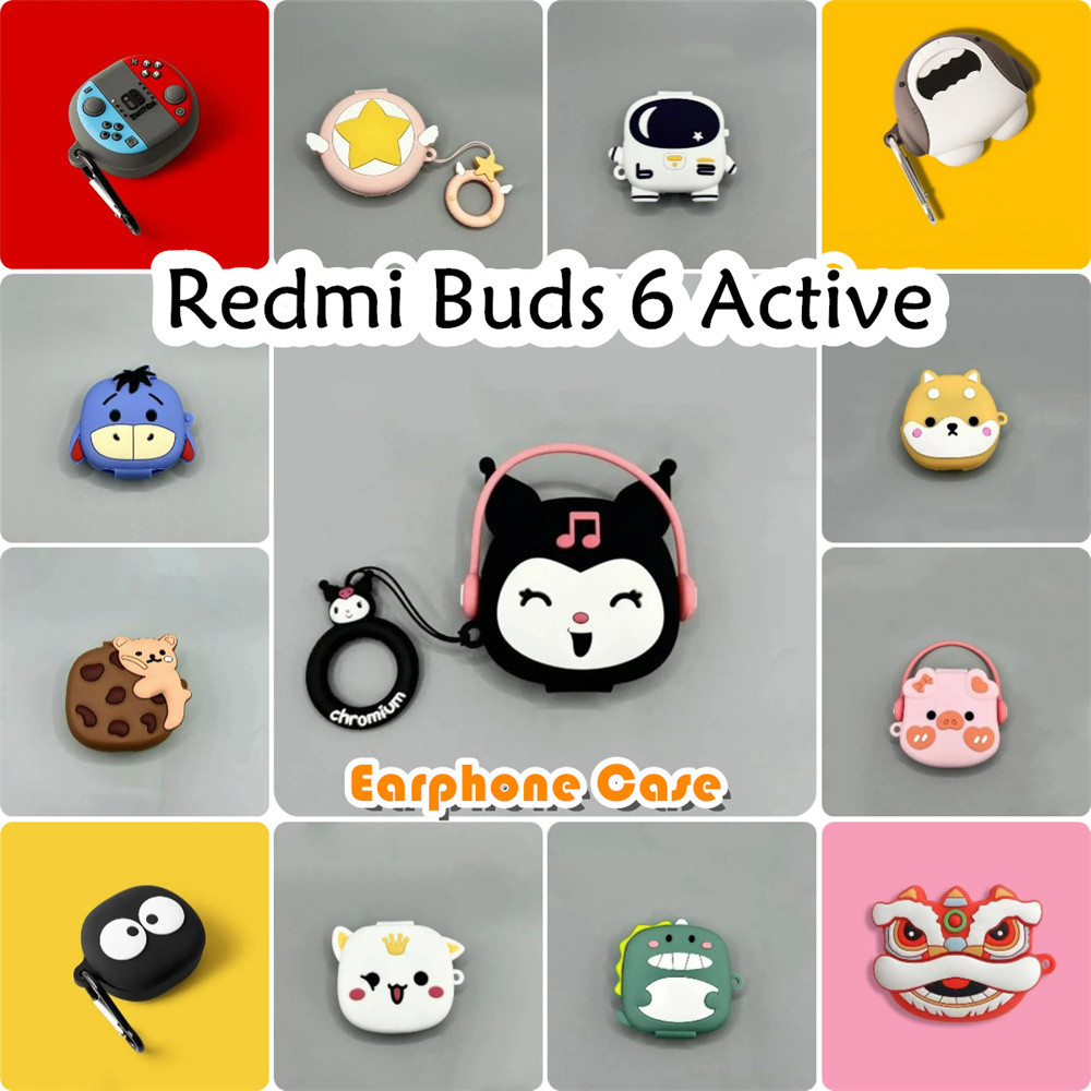 READY STOCK!นําไปใช้กับ Redmi Buds 6 Active เคส Case เคสหูฟัง การ์ตูนสร้างสรรค์ ซิลิโคนนุ่ม เคส