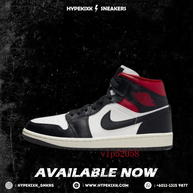 A/j 1 Medium Gym Panda BQ6472-061 รองเท้าผ้าใบ