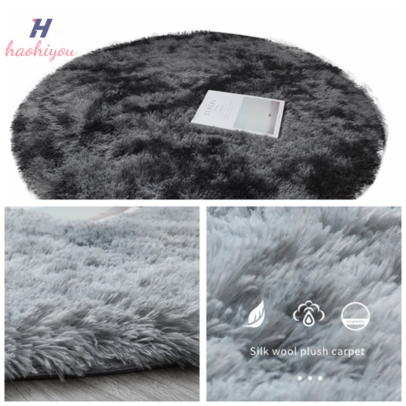 <haohiyou> รอบนุ่มหนังแกะ Faux Fur พรมพื้นที่ล้างทําความสะอาดได้ขนสัตว์พรมข้างเตียง Nice