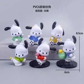 5 ชิ้น/เซ็ต Hello Kitty Pachacco Kawaii Kuromi Theme เค้กวันเกิดตกแต่ง Party ตกแต่ง PVC เครื่องประดับ