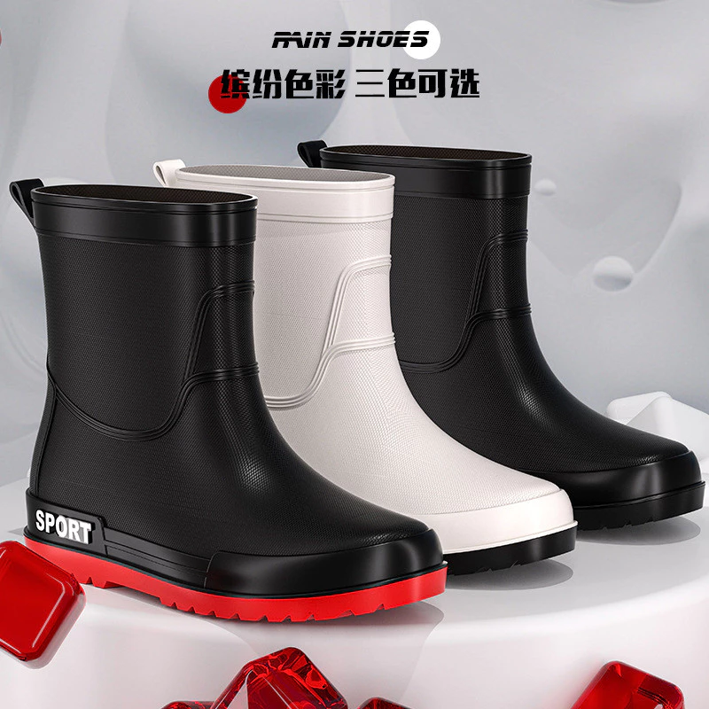 รองเท้าบูทกันฝนผู้ชาย รองเท้ายางกันน้ำกันลื่น thumbnail 4