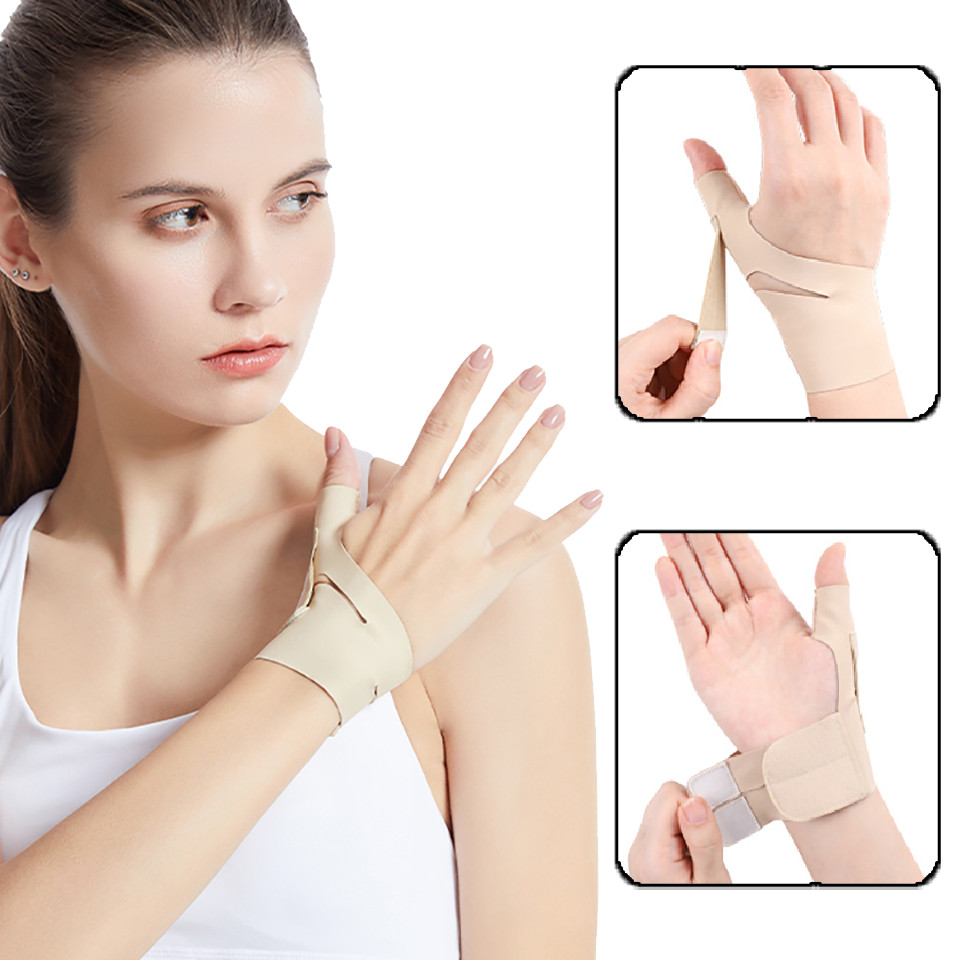1 ชิ้น Thumb Fixed Protector Breathable ปรับกีฬาการบีบอัดสบาย Finger Brace
