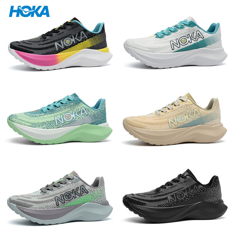 (ไซส์ 36-45) พร้อมสต็อก Hoka oneone Mach X รองเท้าวิ่งมาราธอน unisex รองเท้าวิ่ง Hoka