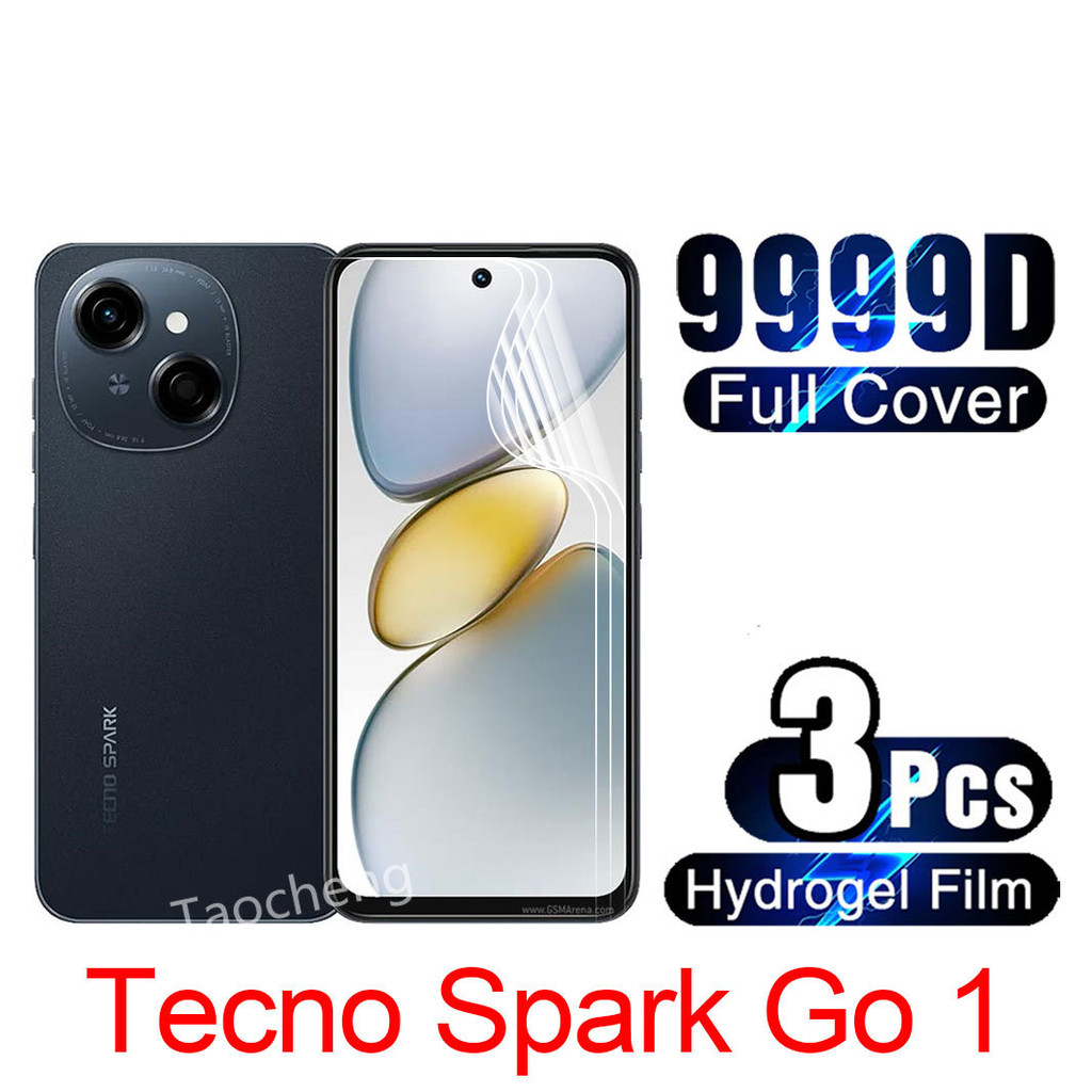3 ชิ้นฟิล์มไฮโดรเจลสําหรับ Tecno Spark Go 1 Go1 TecnoSparkGo1 4G 2024 ฟิล์มป้องกันนุ่มฝาครอบใสป้องกันหน้าจอ