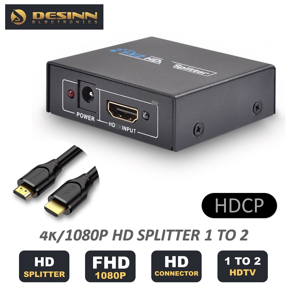 4k / 1080P HDCP HD Splitter 1 ใน 2 Out สําหรับ Astro HDTV Duplica/กระจกเท่านั้น Full HD 3D TVbox สมาร์ททีวี Monitor โปรเจคเตอร์