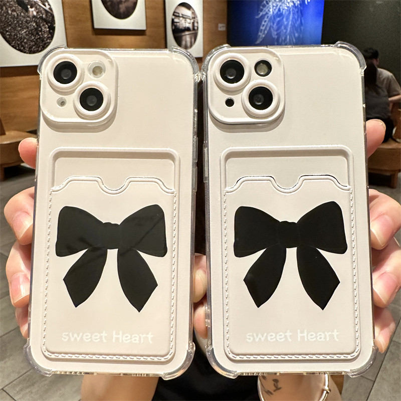 SAMSUNG ผีเสื้อผูกโบว์ซิลิโคนเคสใสSamsung A55 5G A35 A15 A25 A14 A04 A04s A05 A05s A12 M12 A13 A23 A