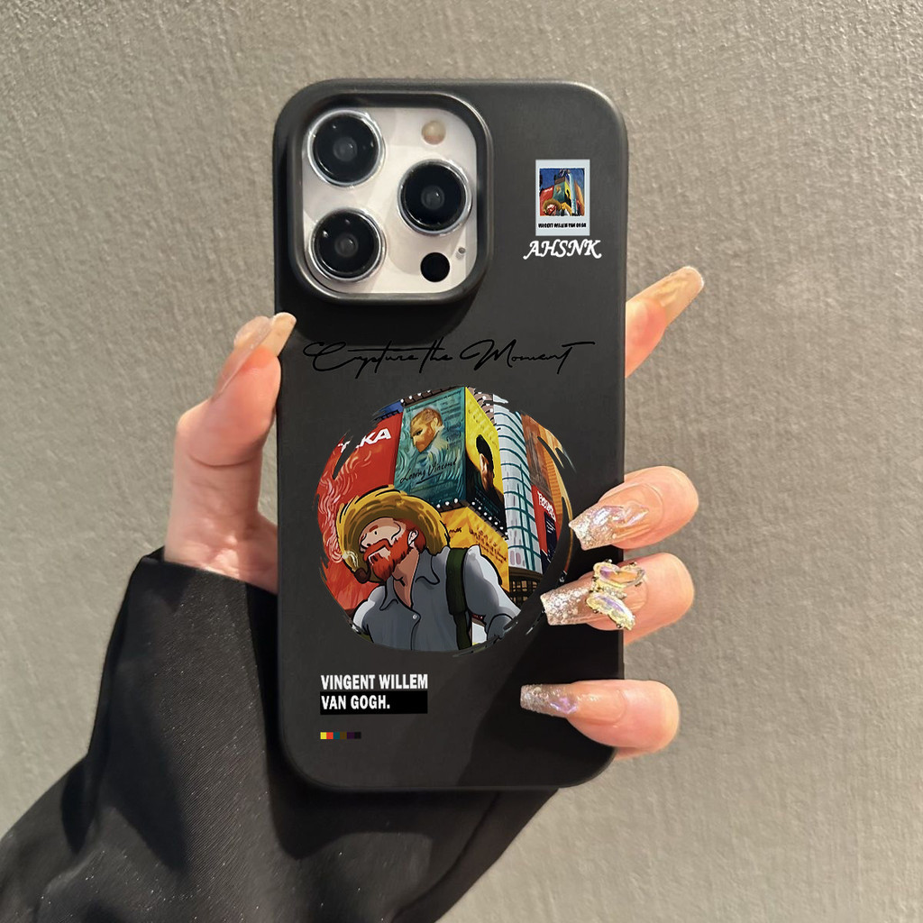 ภาพวาดสีน้ำมันศิลปะ เคสสําหรับ iphone 16 15 Pro Max 11 14 XR 13 12 Pro Max X Xs Max 13 12 11 ครึ่งแพ็คคลาสสิกMatte Softเคสโทรศัพท์