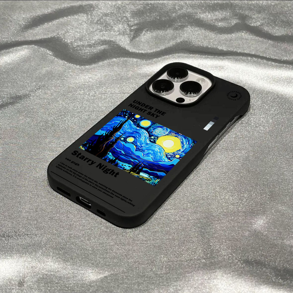 ภาพวาดสีน้ำมันศิลปะ เคสสําหรับ iphone 16 15 Pro Max 11 14 XR 13 12 Pro Max X Xs Max 13 12 11 ครึ่งแพ็คคลาสสิกMatte Softเคสโทรศัพท์