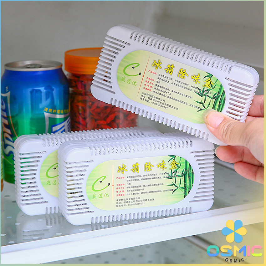 MIC กล่องถ่านไม้ไผ่กําจัดกลิ่นสําหรับตู้เย็น  Deodorant box