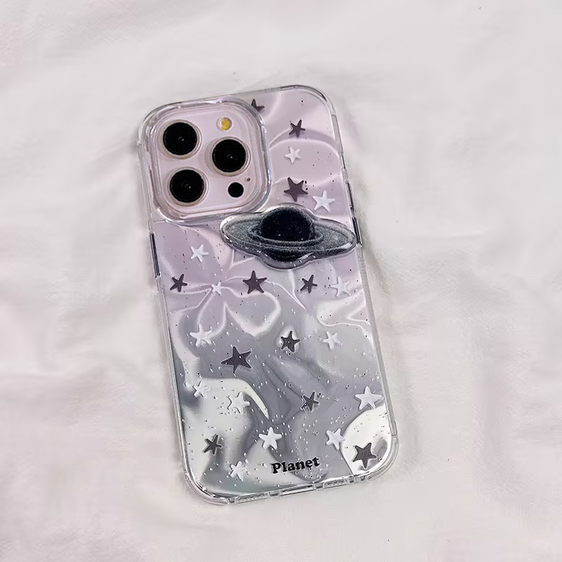 ดาวเคราะห์แฟชั่นสร้างสรรค์ นุ่ม เคสiPhone 16 13 11 14 15 12 Pro Max XR 7Plus 16Plus 7 16 8 15 14 Plus X XS Max SE 2022 - รูปที่ 4