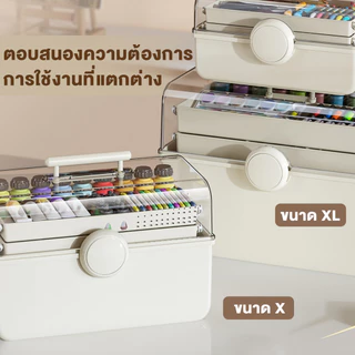 ohayo กล่องเก็บปากกาสี กล่องเก็บเครื่องเขียน ปากกาขนาดใหญ่ จุของได้เยอะ สำหรับเก็บเครื่องเขียน สีไม้ สีน้ำ