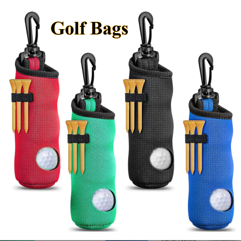 Golf Ball Tee Holder Neoprene Golf Ball Pouch Ball Carry Bag Multicolor Portable Golf Accessories fo