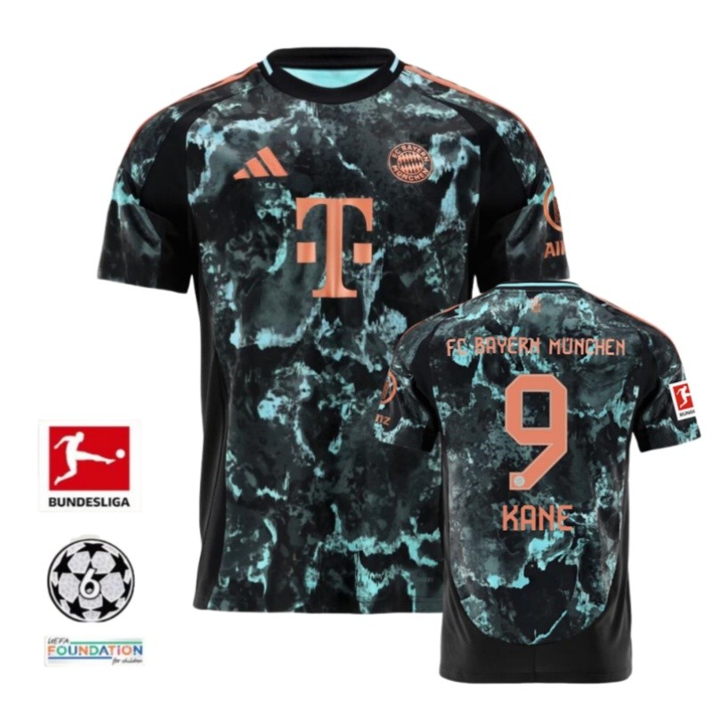 แฟน ๆ ฉบับที่ 2024/25 เสื้อฟุตบอลทีมเยือนบาเยิร์น มิวนิค และ ชิirt ส-4เอ็กแอล,สามารถเพิ่มชื่อและหมายเลขของคุณได้