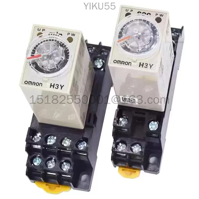 Omron รีเลย์เวลาขนาดเล็ก H3Y-4 สวิตช์จับเวลาอิเล็กทรอนิกส์แบบหน่วงเวลากําลังสูง ฐานเข็มขัด 14 พิน