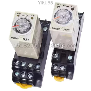 Omron รีเลย์เวลาขนาดเล็ก H3Y-4 สวิตช์จับเวลาอิเล็กทรอนิกส์แบบหน่วงเวลากําลังสูง ฐานเข็มขัด 14 พิน