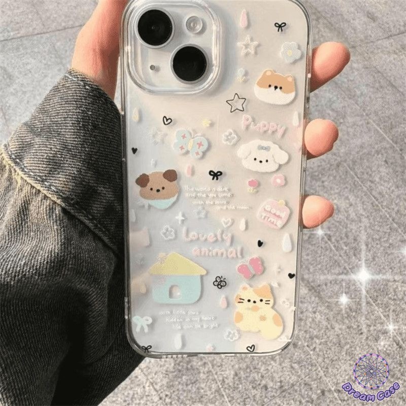 การ์ตูนลูกแมวตลกน่ารักใสเคสเข้ากันได้กับ iPhone 17 AIR 16 15 14 11 13 12 Pro Max XR X XS 7 8 6 15 6s Plus SE 2020
