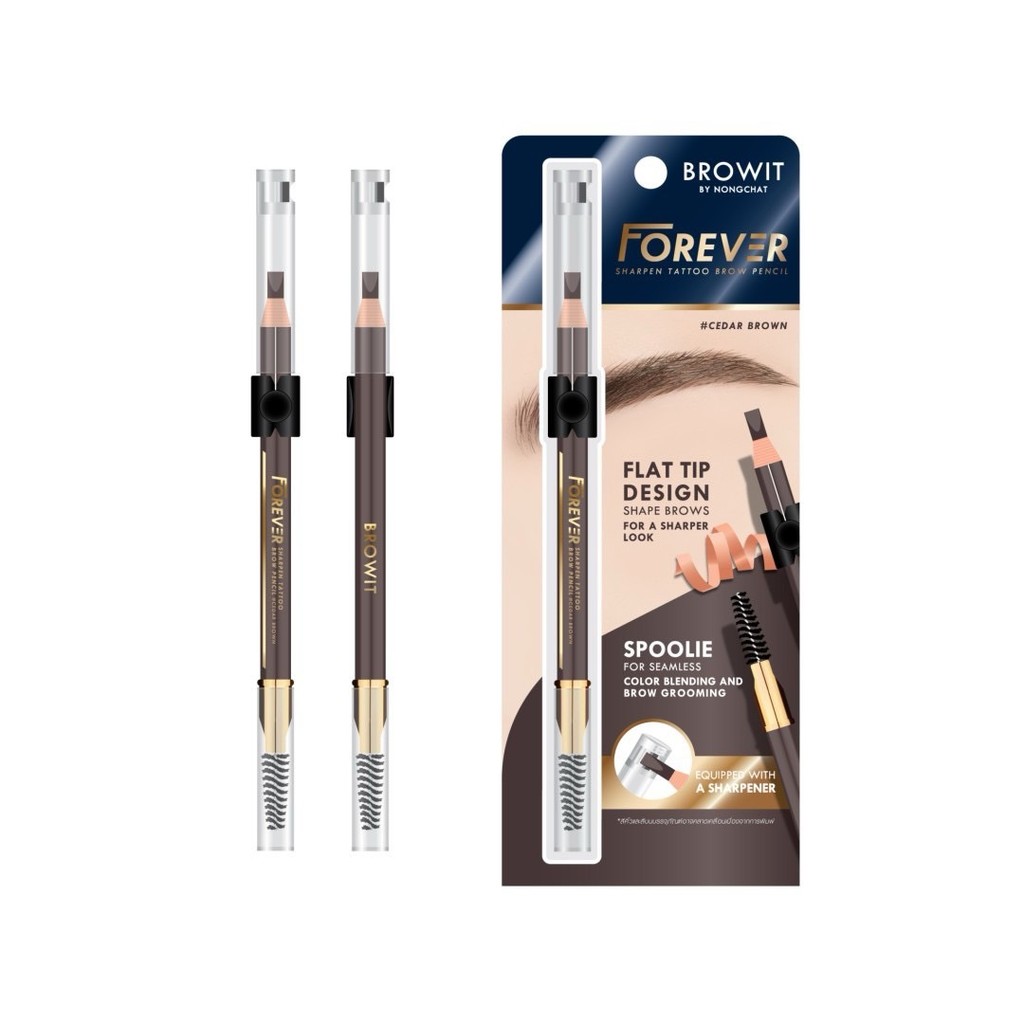 Browit Forever Sharp Pen Tattoo Brow Pencil 2.6g. บราวอิท ฟอร์เอเวอร์ ชาร์พเพน แทททู บราว เพนซิล 2.6g