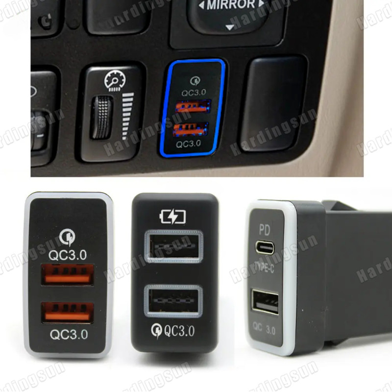 1 Pc รถ Quick Charger Dual USB อินเทอร์เฟซซ็อกเก็ต Fast Car Charger อะแดปเตอร์สําหรับ Toyota FJ Crui