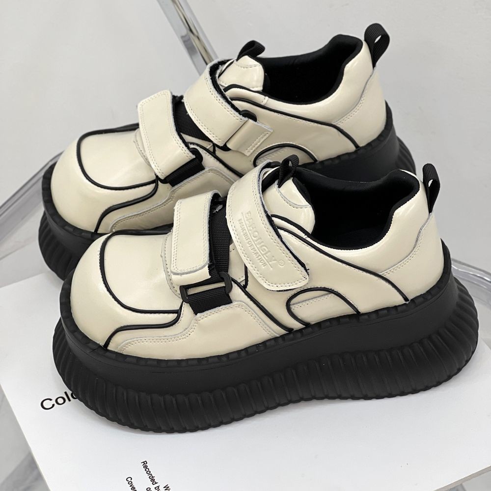 ขายร้อน! F & X รองเท้าแพลตฟอร์ม Millard Marianne รองเท้าผู้หญิงพื้นหนาสไตล์วิทยาลัย2024รุ่นใหม่รองเท้าคุณพ่อหญิง INS แพลตฟอร์มรองเท้าลำลองหัวใหญ่
