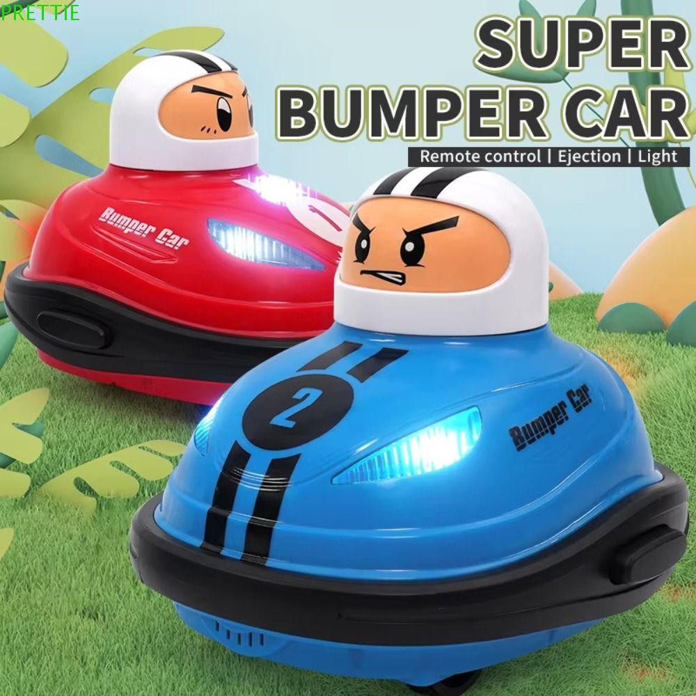 Prettie Super Battle Bumper Car, Pop-up Doll รีโมทคอนโทรลแบบชาร์จไฟได้รถของเล่นควบคุมวิทยุ Ejection 2 Player Bounce RC Bumper Cars Boys Toys