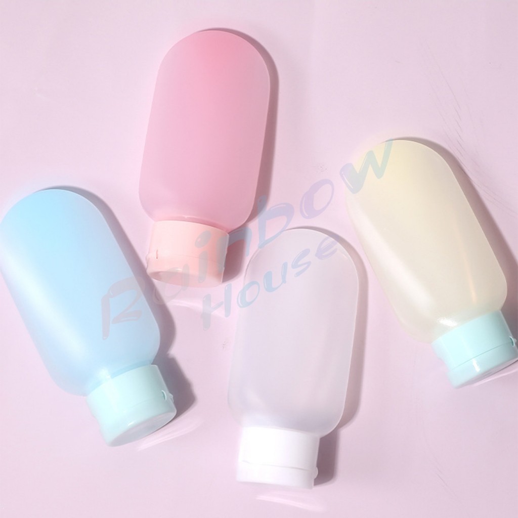R.H. แบบพกพา ขนาด 60ml หลอดอ่อน ขวดรีฟิลพลาสติก โลชั่นครีมบรรจุภัณฑ์ travel bottle