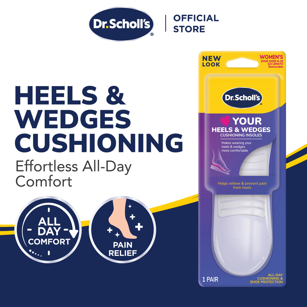 พื้นรองเท้ากันกระแทกที่มองไม่เห็นส้นสูงแบบก้าวมีสไตล์ของ Dr.Scholl