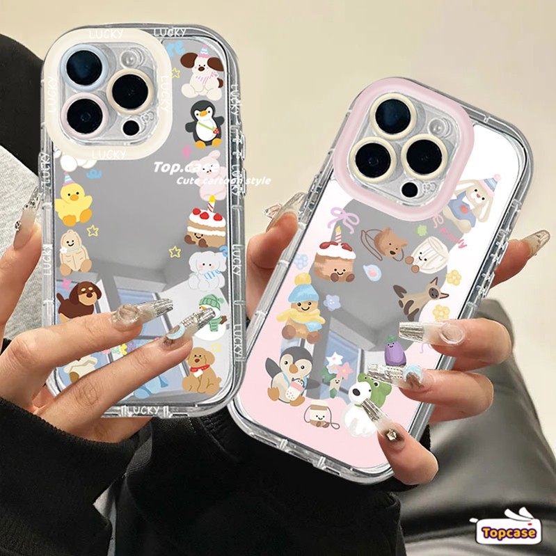 สําหรับoppo A60 A79 A18 A38 A58 A78 A17k A57 A77s A76 A16s A15s A16k A5s A3s A5 A9 A94 A95 A93 A92 A54 A53 2020 กระจกเยลลี่น่ารัก