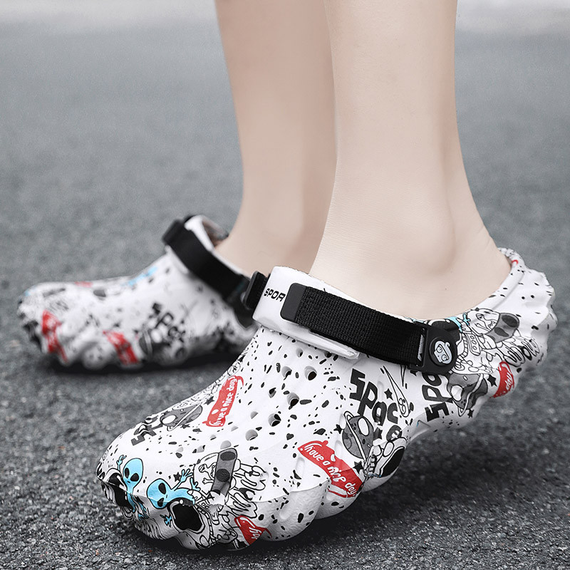 Jnbao ใหม่ Breathable Hollow Hole รองเท้ากลางแจ้งรองเท้าแตะลําลองผู้ชายรองเท้าแตะ