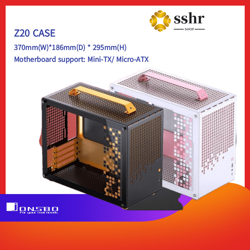 Jonsbo Z20 MATX กรณีแบบพกพามินิเดสก์ท็อปแชสซีที่ถอดออกได้รองรับ 363 มม.กราฟิกการ์ด 240 ระบายความร้อน