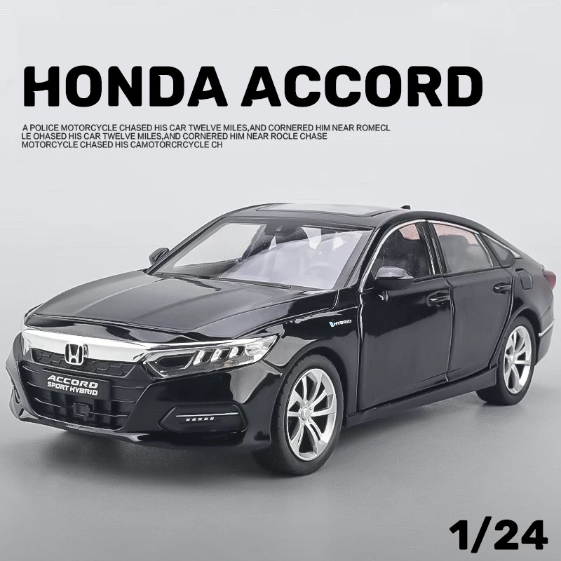 1:24 Scale Honda Accordรถรุ่นDiecastรถเสียงรถคนรักคอลเลกชันเด็กของขวัญวันเกิดโลหะของเล่นเด็ก