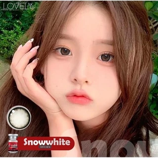 คอนแทคเลนส์[บิ๊กอาย] Snow White Brown / Gray (Lovelylens) ☁️ มี อย.ไทย