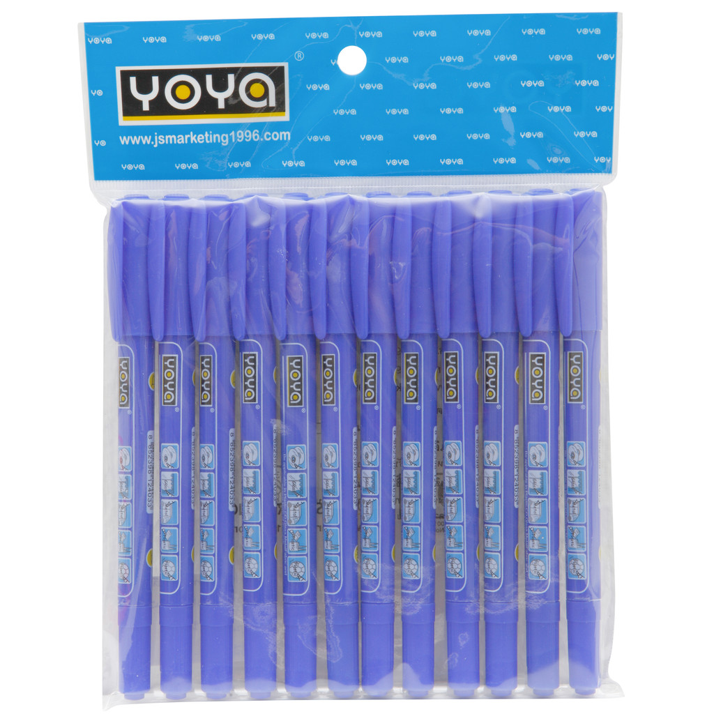 YOYA ปากกาเขียนแผ่นซีดี 2 หัว (แพ็ค12ด้าม) น้ำเงิน 1101