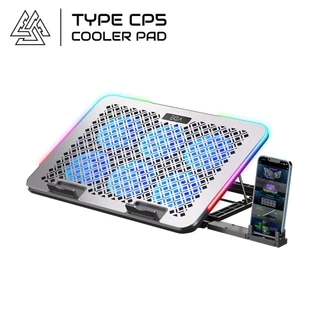 ส่งด่วน EGA พัดลมระบายอากาศ TYPE CP5 RGB สำหรับ Notebook ขนาด 15.6 นิ้ว พัดลม 6 ตัว ตั้งมือถือได้