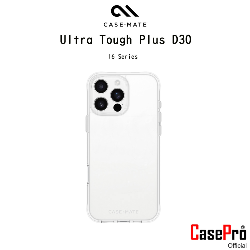 Case-Mate Ultra Tough Plus D3O เคสใสกันกระแทกระดับ4.8เมตรเกรดพรีเมี่ยม เคสสำหรับ iPhone16/16Plus/16P