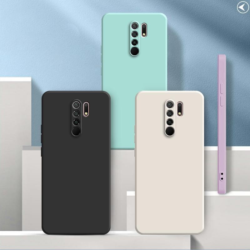 เคส Redmi 9 ,สีทึบ เรดมี่ 9 เคสป้องกันซิลิโคนป้องกันการตกสีพื้นเรียบง่าย ยัง YT