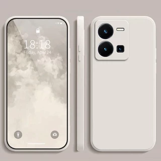 เคส Vivo Y35 สีทึบ Vivo Y35 เคสซิลิโคนป้องกันการตกสีธรรมดาเรียบง่าย YT