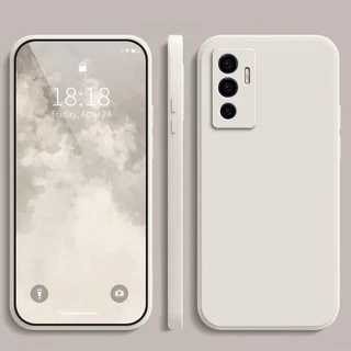 เคส Vivo V23E 5G สีทึบ Vivo V23E เคสซิลิโคนป้องกันการตกสีธรรมดาเรียบง่าย YT