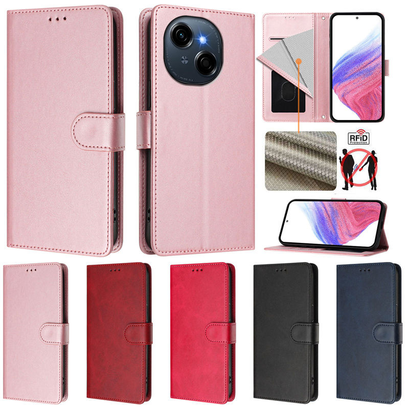 สําหรับ Tecno Spark GO 1 2025 สําหรับ Tecno Spark GO 1 Go1 SparkGo1 TecnoSparkGo1 Spark GO 2025 กรณีพลิกกระเป๋าสตางค์ Anti-theft แปรงโทรศัพท์ปกหนัง