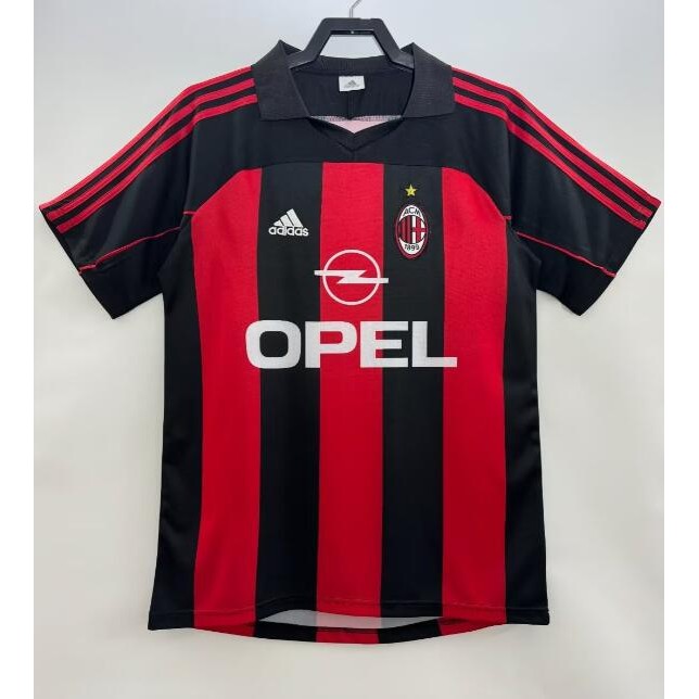 New Retro00 01 AC Milan Home Retro Soccer jersey ฟุตบอลแขนสั้นผู้ชายฟุตบอลคุณภาพสูงชุดฟุตบอล MLDINI SHEVCHENKO KAKA RUIN COSTA