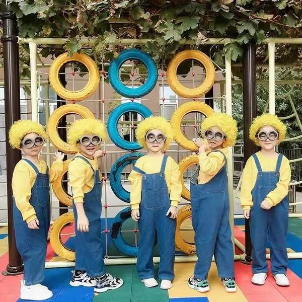 ชุด halloween เด็ก ชุดฮาโลวีนเด็ก ชุดมินเนี่ยน, คอสสําหรับเด็ก, ชุดเต้นรํา, เอี๊ยมชายและหญิงอนุบาล, ฮาโลวีน
