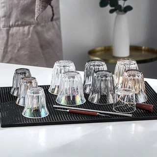 เสื่อบาร์ยางสีดํา-เครื่องชงกาแฟเคาน์เตอร์แผ่นการรั่วไหล-แผ่นอบแห้งบนโต๊ะอาหารกันลื่นสําหรับบาร์คลับครัวและคาเฟ่