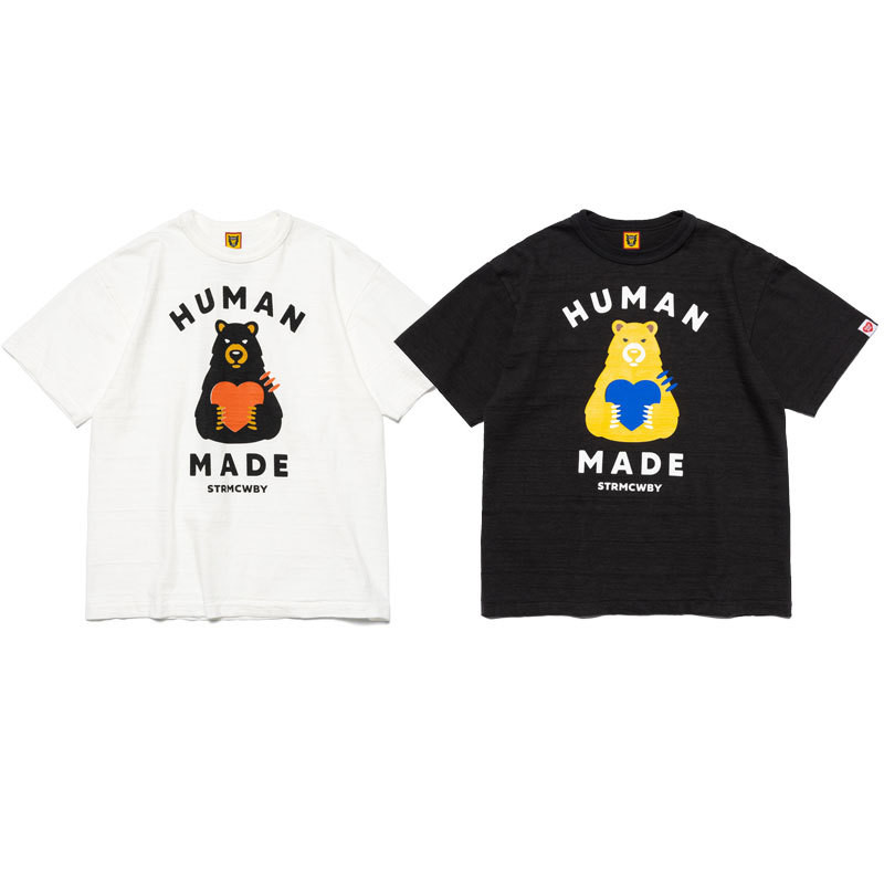พร้อมสต็อกแตกลายหลวมหมีรักเสื้อยืดแขนสั้นสําหรับผู้ชายผ้าฝ้ายพรีเมี่ยม 100% เสื้อยืดผู้ชาย