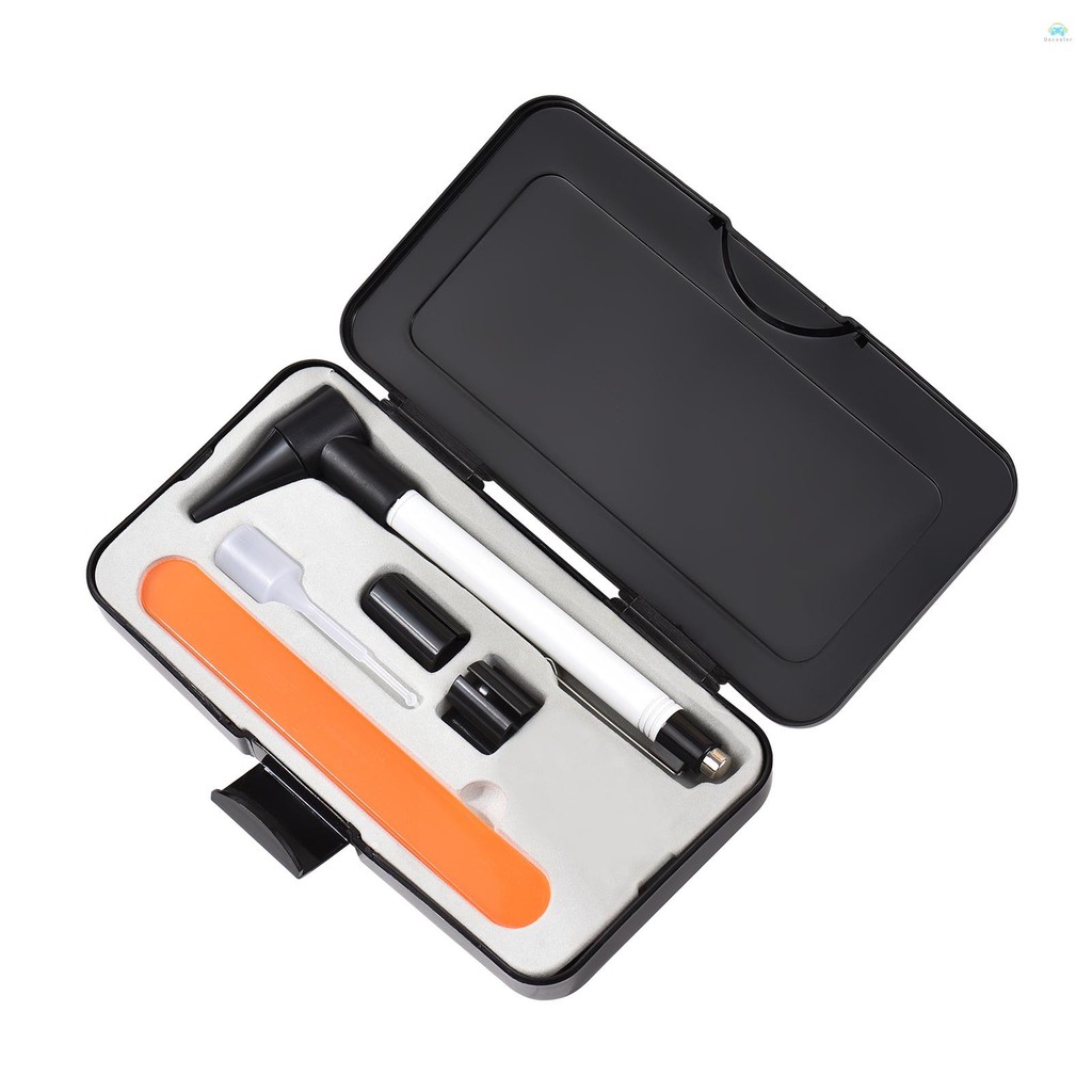 Yb1optical Otoscope Otoscope พร้อมไฟ LED Ear Pick Blue Filter Spatula และคลิปแบบพกพามือถือ Otoscope 