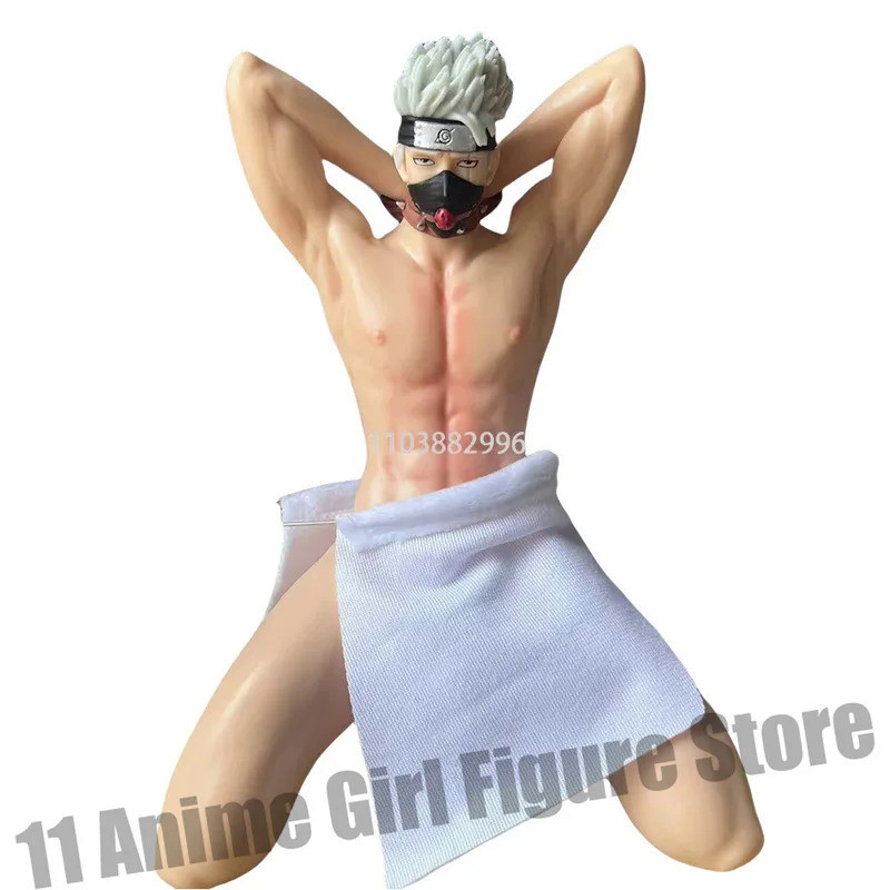 18cm Japanese Anime Mens Gay Figure Hatake Kakashi Hentai Action Figure Adult Collection Nude Model 